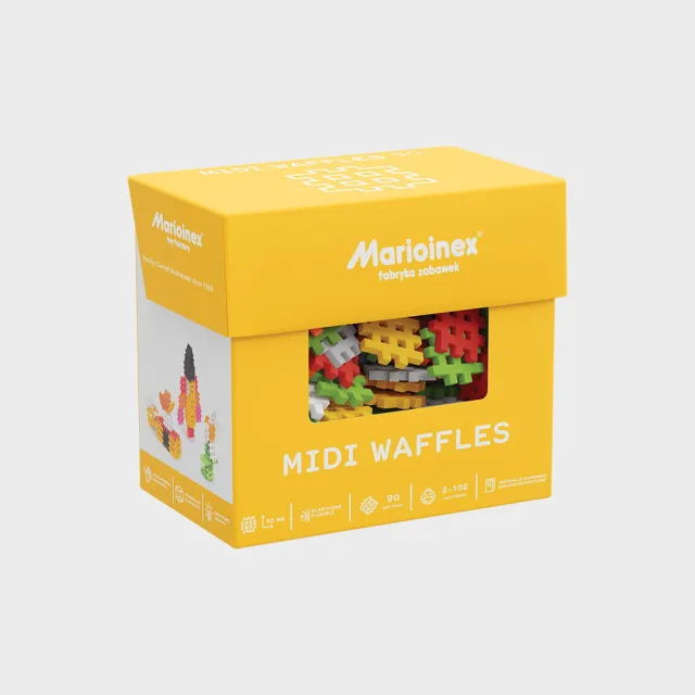 Marioinex Midi Waffle vahvelklotsid, 90 osa