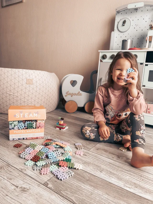 Marioinex Mini Waffle Pastel vahvelklotsid, 300 osa – pilt 10