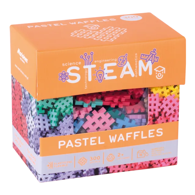 Marioinex Mini Waffle Pastel vahvelklotsid, 300 osa