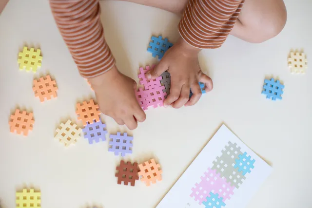 Marioinex Mini Waffle Pastel vahvelklotsid, 300 osa – pilt 4