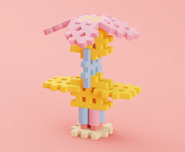 Marioinex Mini Waffle „Reisija“ vahvelklotsid, 200 osa – pilt 6