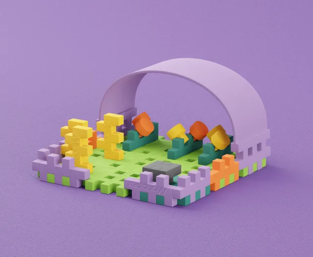 Marioinex Mini Waffle „Aednik“ vahvelklotsid, 200 osa – pilt 6