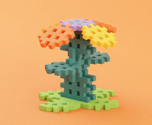 Marioinex Mini Waffle „Aednik“ vahvelklotsid, 200 osa – pilt 7
