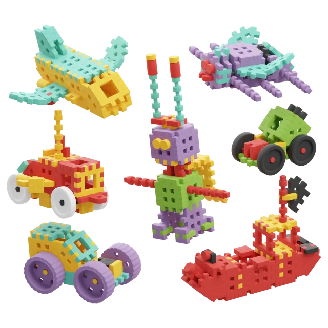 Marioinex Mini Waffle Konstruktor „Abimees” vahvelklotsid, 200 osa – pilt 4