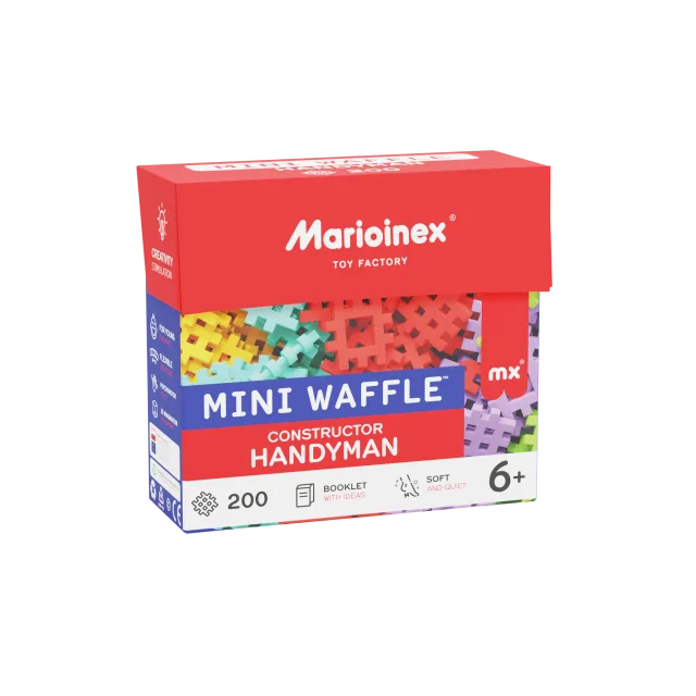 Marioinex Mini Waffle Konstruktor „Abimees” vahvelklotsid, 200 osa