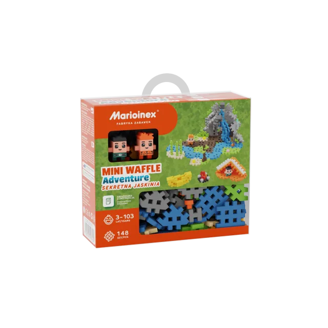 Marioinex Mini Waffle Adventure „Salajane koobas“ vahvelklotsid, 148 osa