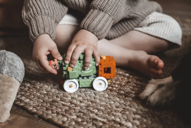 Marioinex Mini Waffle City „Prügiauto“ vahvelklotsid, 148 osa – pilt 4
