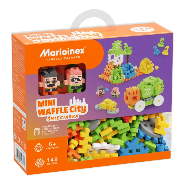 Marioinex Mini Waffle City „Prügiauto“ vahvelklotsid, 148 osa