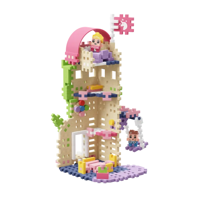 Marioinex Mini Waffle Princess „Fantaasiatorn“ vahvelklotsid, 148 osa – pilt 3