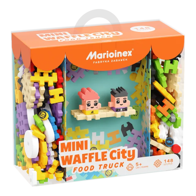 Marioinex Mini Waffle City „Tänavatoidu auto“ vahvelklotsid, 148 osa