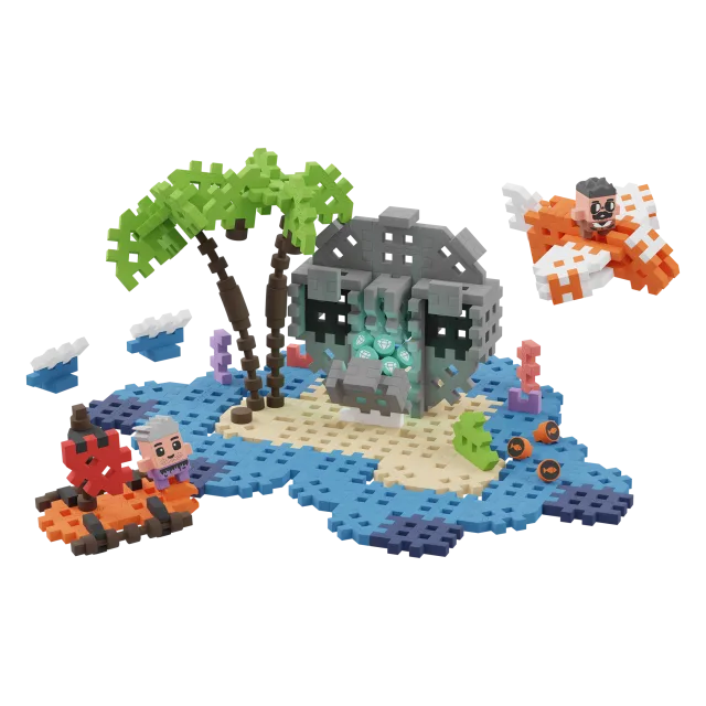 Marioinex Mini Waffle City „Seiklus Aarete Saarel“ vahvelklotsid, 148 osa – pilt 2