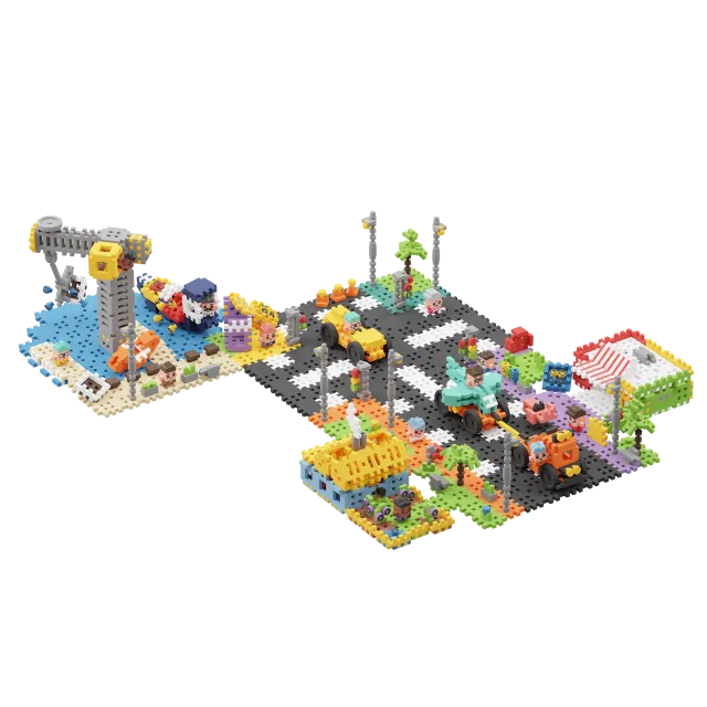 Marioinex Mini Waffle City „Õhusõidukite show“ klotsid, 148 osa – pilt 7