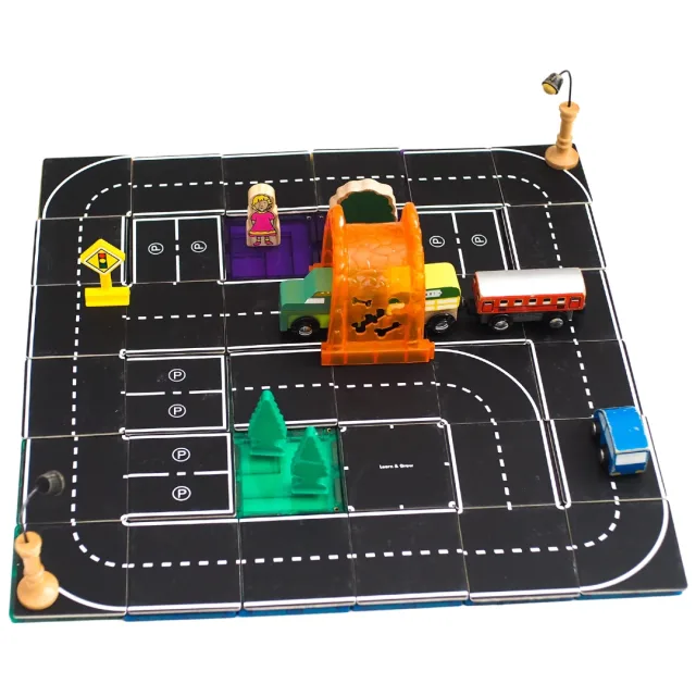 Learn & Grow magnetklotside lisakomplekt „Autotee“, 40 osa – pilt 4