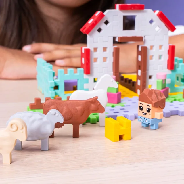 Marioinex Mini Waffle Farmer „Loomaarsti majake“ vahvelklotsid, 100 osa – pilt 8