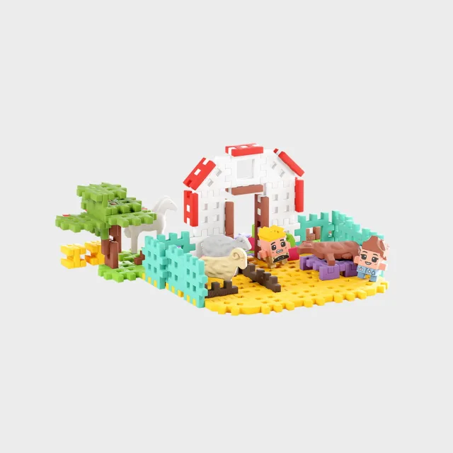 Marioinex Mini Waffle Farmer „Loomaarsti majake“ vahvelklotsid, 100 osa – pilt 4