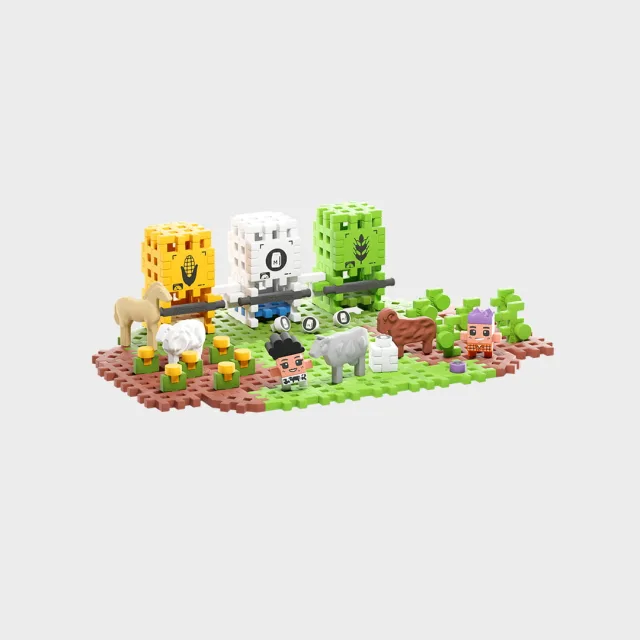 Marioinex Mini Waffle Farmer „Saagikoristus“ vahvelklotsid, 100 osa – pilt 3