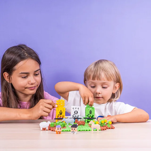 Marioinex Mini Waffle Farmer „Saagikoristus“ vahvelklotsid, 100 osa – pilt 6