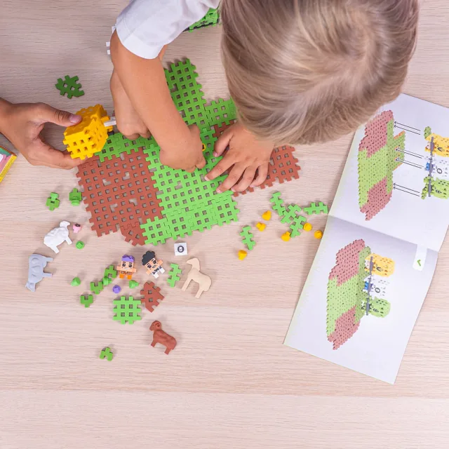 Marioinex Mini Waffle Farmer „Saagikoristus“ vahvelklotsid, 100 osa – pilt 7