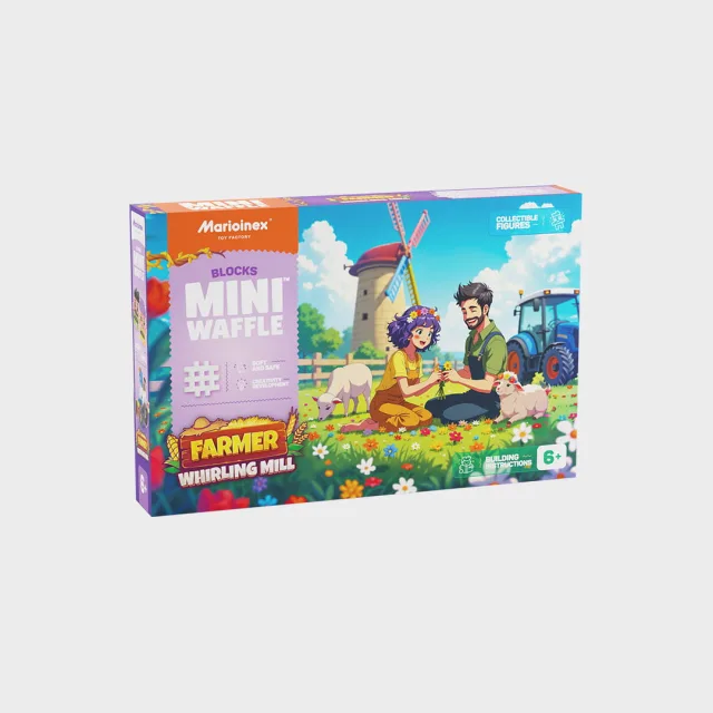 Marioinex Mini Waffle Farmer „Veski” vahvelklotsid, 109 osa – pilt 2