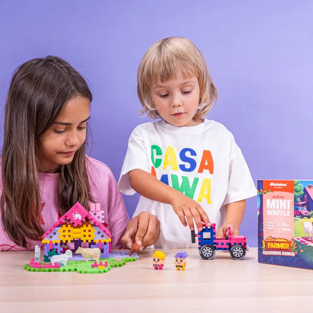 Marioinex Mini Waffle Farmer „Võluv rantšo“ klotsid, 110 osa – pilt 7