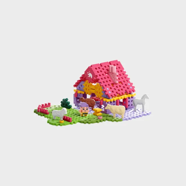 Marioinex Mini Waffle Farmer „Võluv rantšo“ klotsid, 110 osa – pilt 5