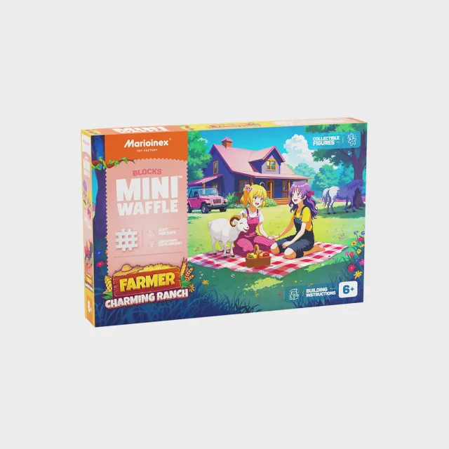 Marioinex Mini Waffle Farmer „Võluv rantšo“ klotsid, 110 osa – pilt 2