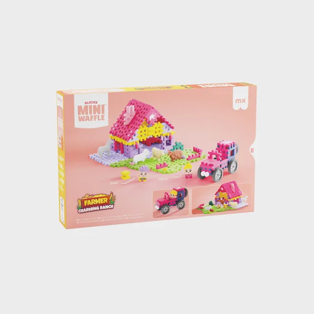 Marioinex Mini Waffle Farmer „Võluv rantšo“ klotsid, 110 osa
