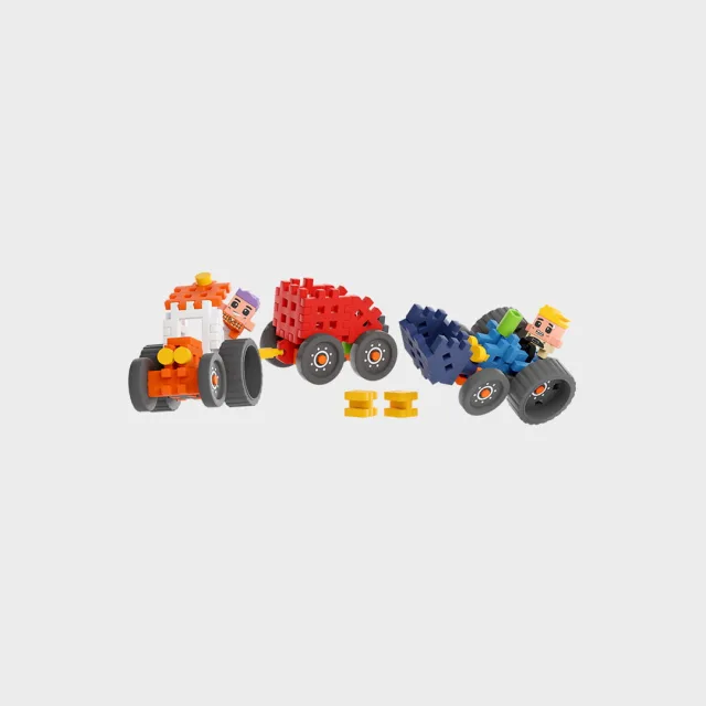 Marioinex Mini Waffle Farmer „Traktorid ja imeline karjamaa“ vahvelklotsid, 110 osa – pilt 5