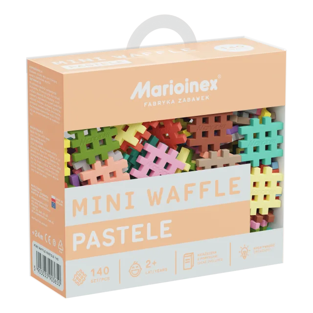 Marioinex Mini Waffle Pastel vahvelklotsid, 140 osa