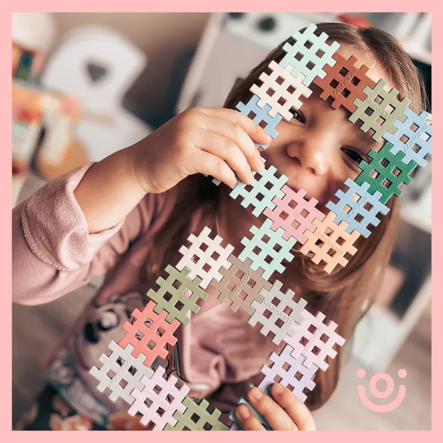 Marioinex Mini Waffle Pastel vahvelklotsid, 140 osa – pilt 3