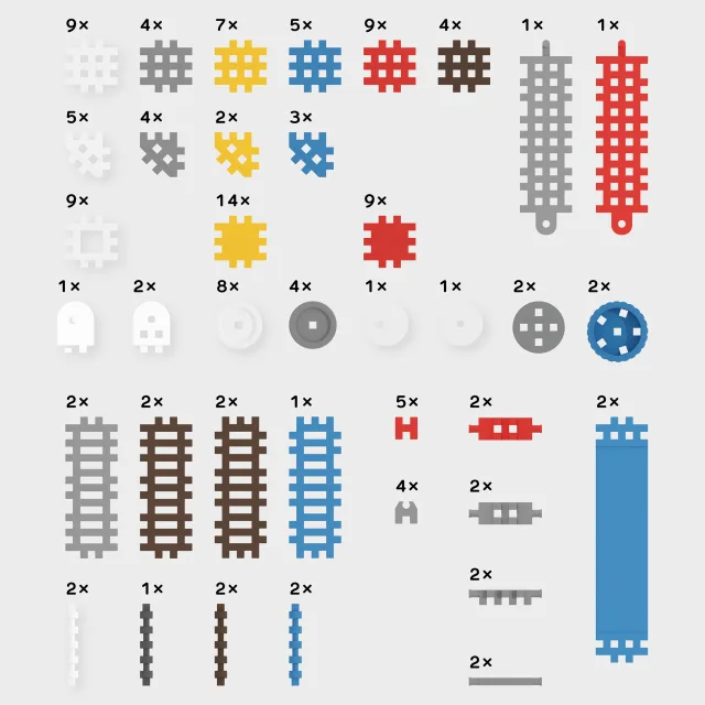 Marioinex Mini Waffle Konstruktor vahvelklotsid, 140 osa – pilt 3