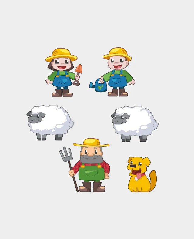 Marioinex Mini Waffle „Farmer“ vahvelklotsid, 90 osa – pilt 3