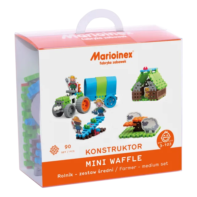 Marioinex Mini Waffle „Farmer“ vahvelklotsid, 90 osa