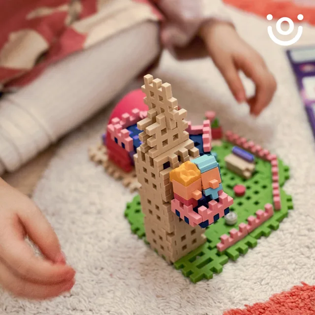 Marioinex Mini Waffle Princess „Võlutorn“ vahvelklotsid, 80 osa – pilt 3