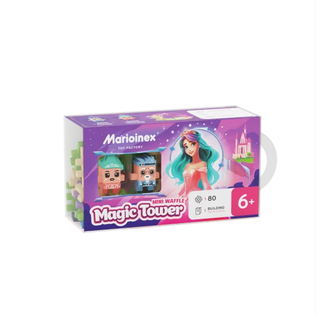 Marioinex Mini Waffle Princess „Võlutorn“ vahvelklotsid, 80 osa