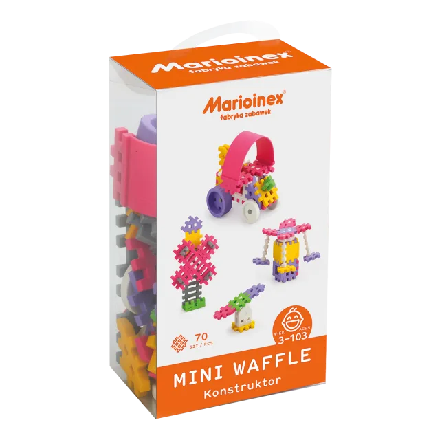 Marioinex Mini Waffle Konstruktor vahvelklotsid, 70 osa