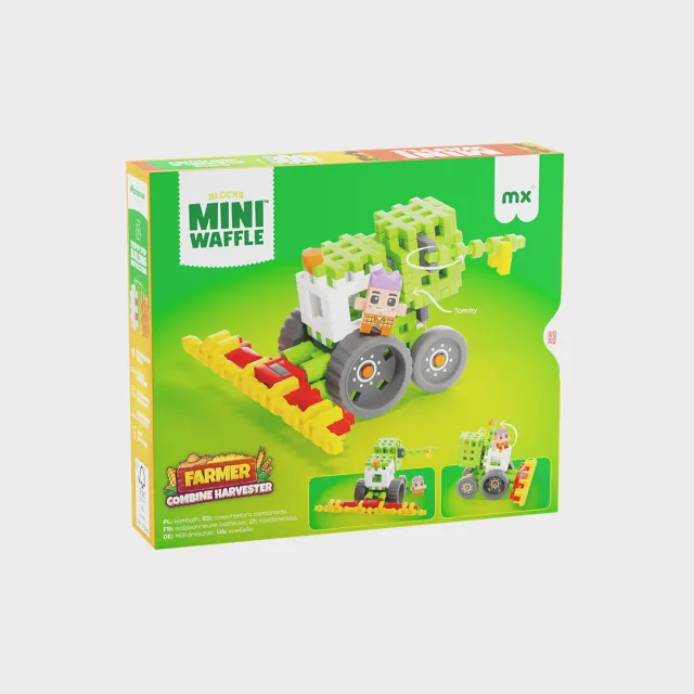Marioinex Mini Waffle Farmer „Kombain” vahvelklotsid, 50 osa