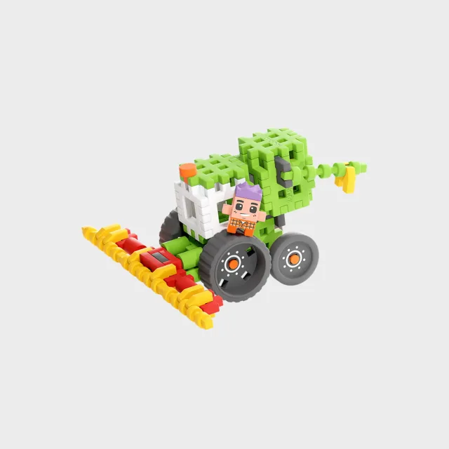 Marioinex Mini Waffle Farmer „Kombain” vahvelklotsid, 50 osa – pilt 5