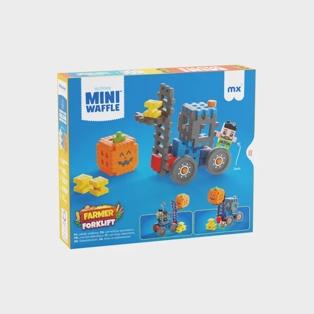 Marioinex Mini Waffle Farmer „Kahveltõstuk” vahvelklotsid, 50 osa