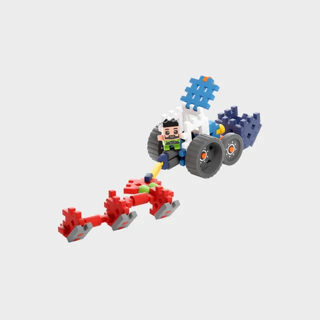 Marioinex Mini Waffle Farmer „Traktor adraga“ klotsid, 50 osa – pilt 5