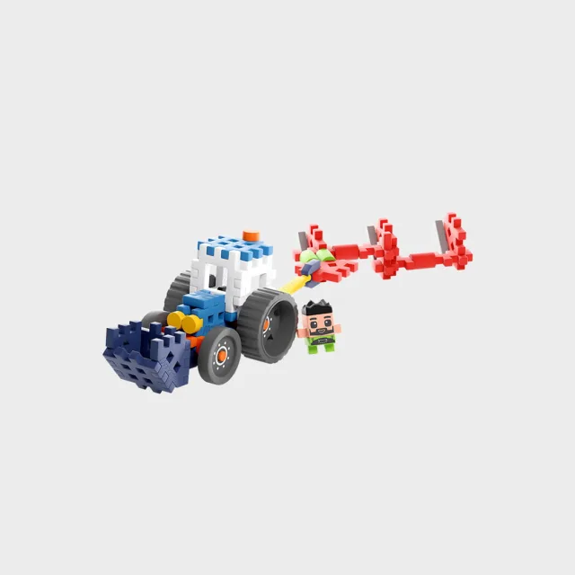 Marioinex Mini Waffle Farmer „Traktor adraga“ klotsid, 50 osa – pilt 6