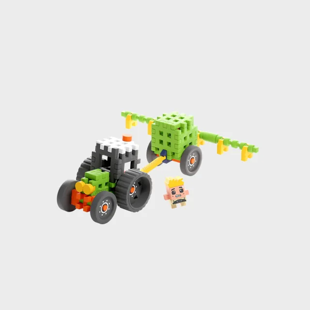Marioinex Mini Waffle Farmer „Traktor pihustiga“ klotsid, 50 osa – pilt 6