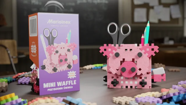 Marioinex Mini vahvelklotsid pliiatsitops „Notsu“, 70 osa – pilt 3