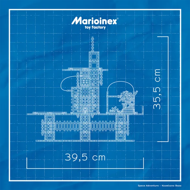 Marioinex Mini Waffle "Space Base Set" vahvelklotsid, 618 osa – pilt 7