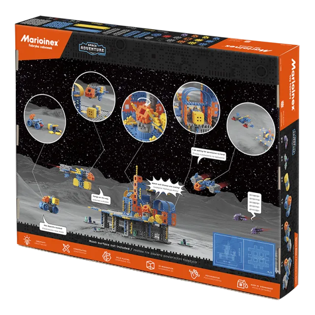 Marioinex Mini Waffle "Space Base Set" vahvelklotsid, 618 osa – pilt 2
