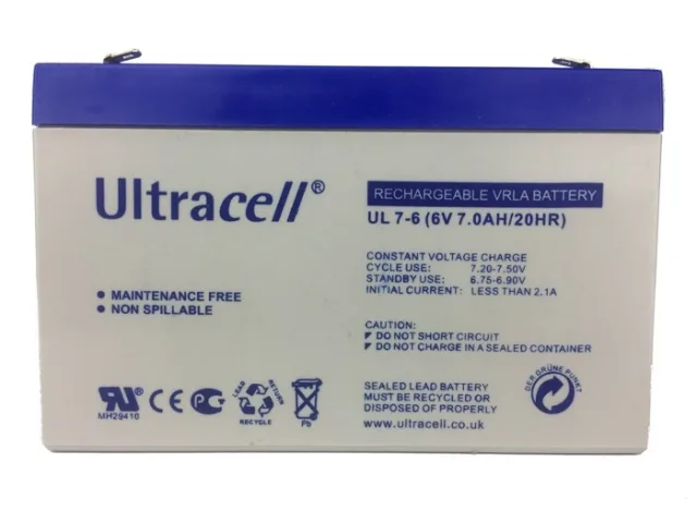 Ultracell aku 6 V 7 Ah – pilt 2