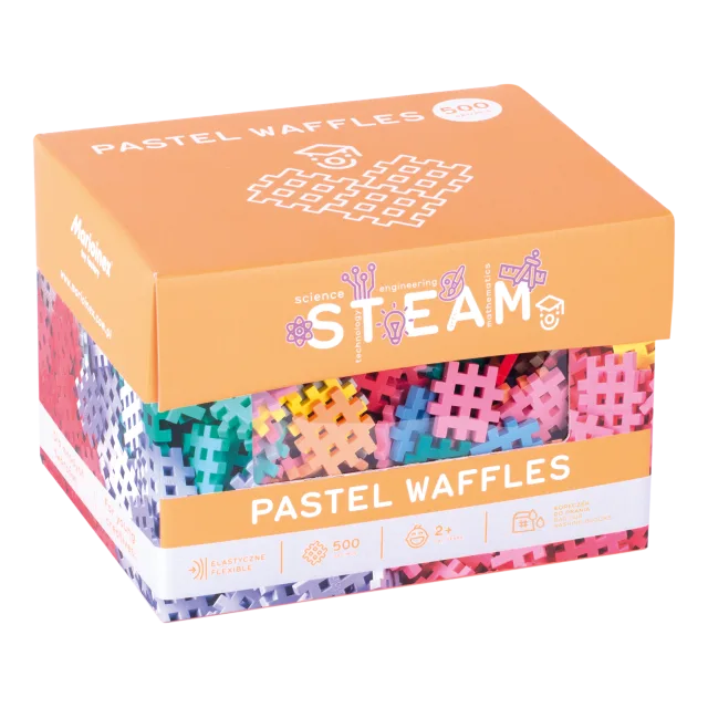 Marioinex Mini Waffle Pastel vahvelklotsid, 500 osa