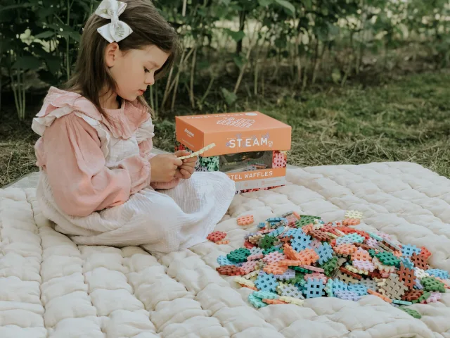 Marioinex Mini Waffle Pastel vahvelklotsid, 500 osa – pilt 8