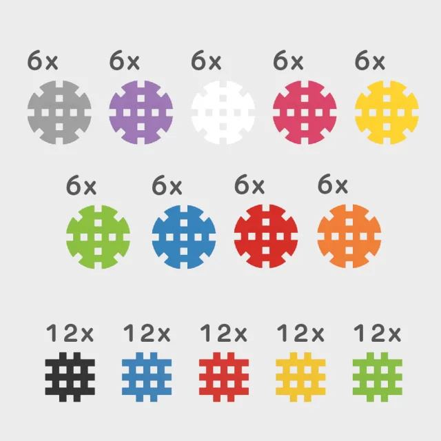 Marioinex Midi Waffle vahvelklotsid „Ehitusrattad“, 120 osa – pilt 6