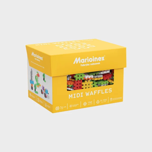 Marioinex Midi Waffle vahvelklotsid, 150 osa